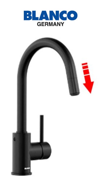 BLANCO MIDA-S Pull-Out Kitchen Sink Mixer - Matt Black